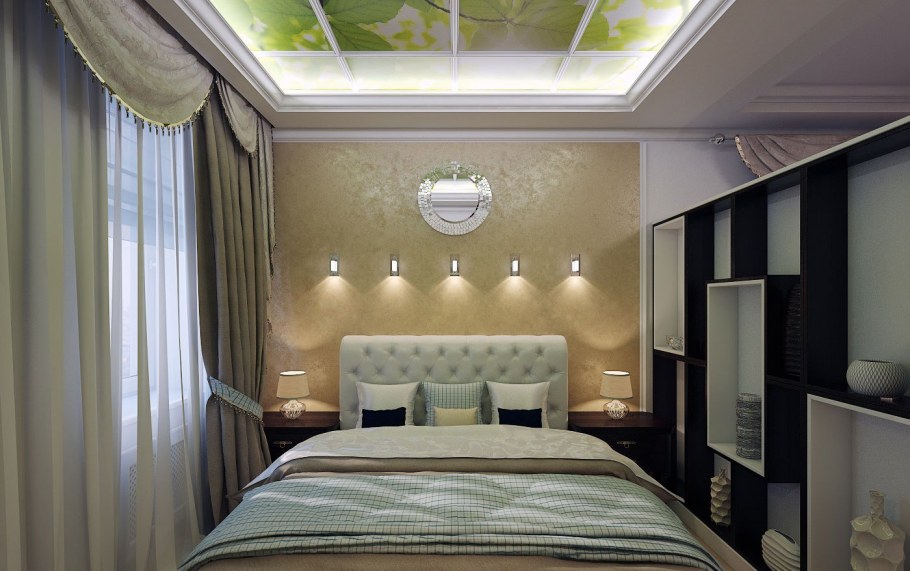 Потолок в маленькой спальне