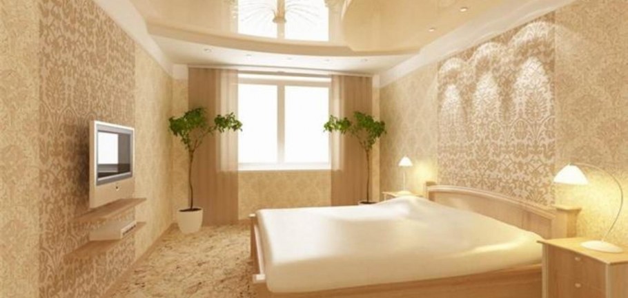 Натяжные потолки в светлых тонах