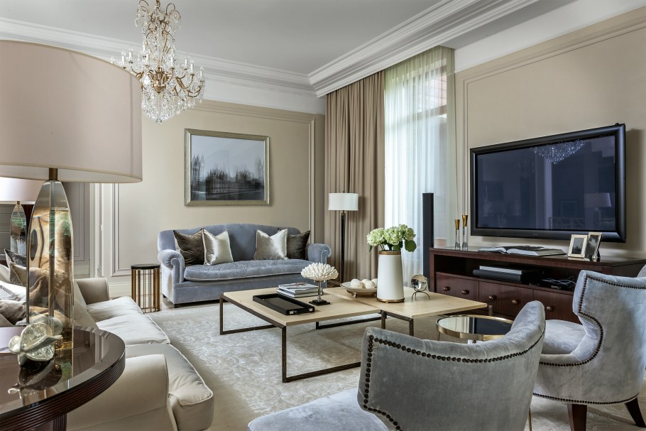 Гостиная в стиле американская классика современная