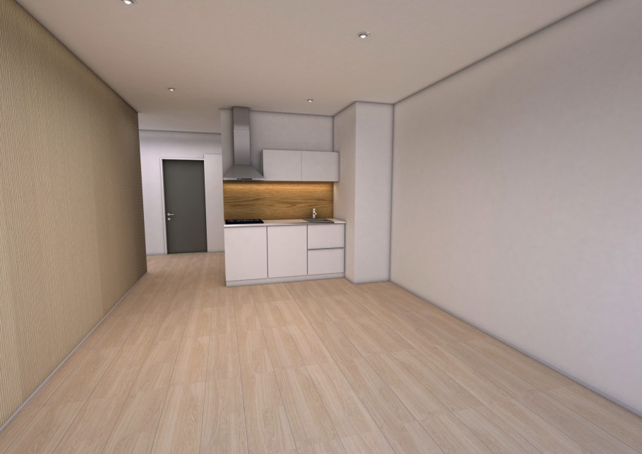 Интерьер гостиной без мебели