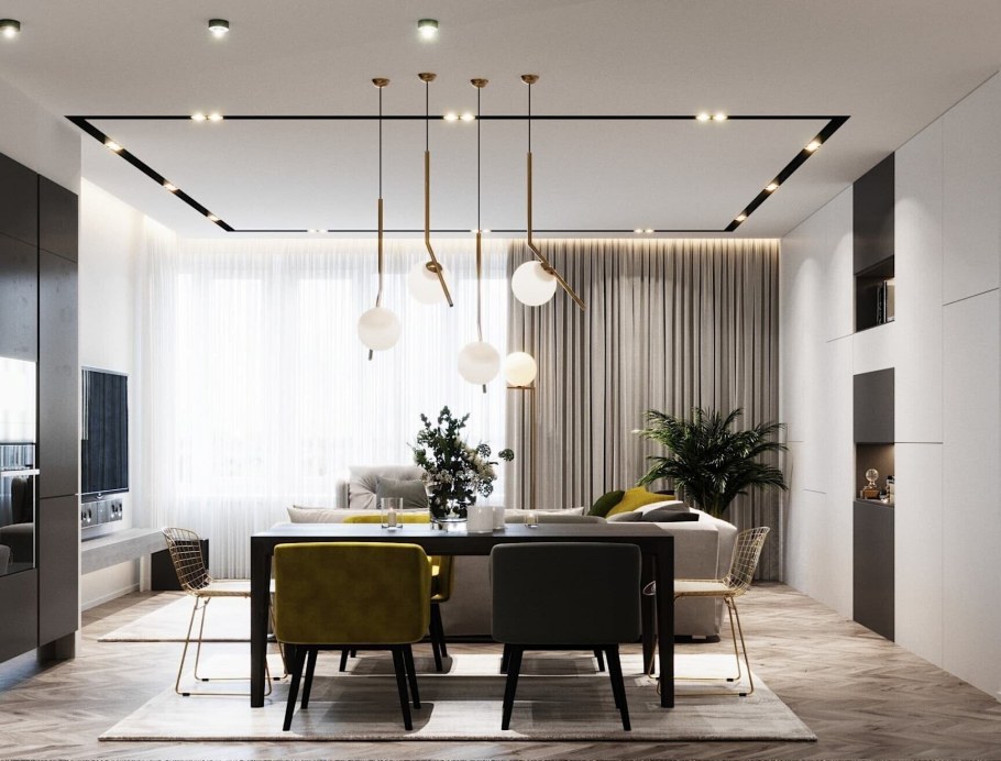 Трековые светильники в интерьере