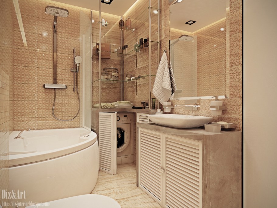 Современная белая ванная комната