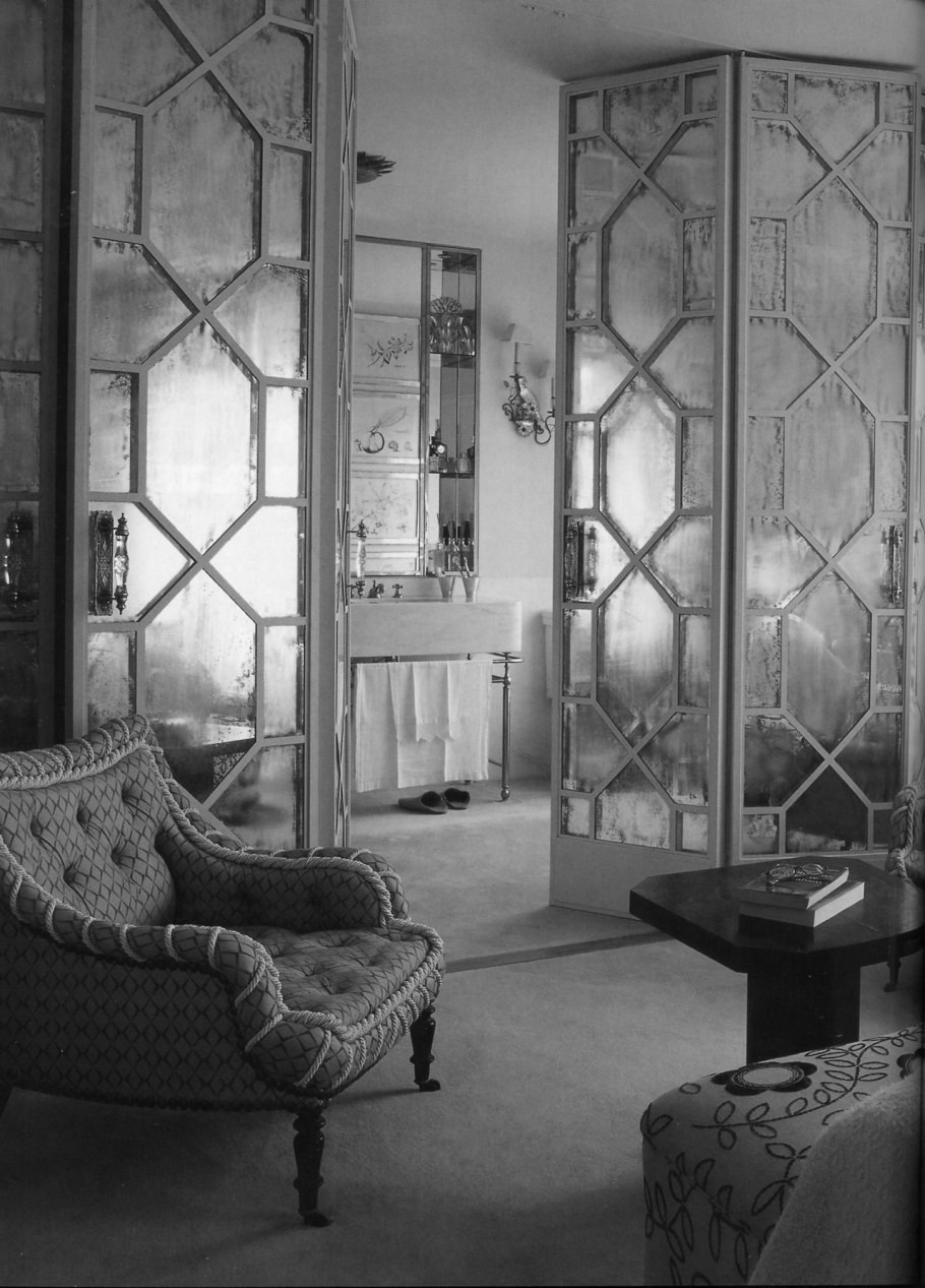 Зеркальная ширма в интерьере