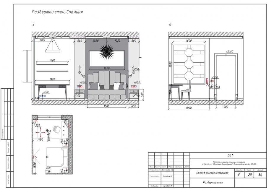 Развертка стен 2бктп