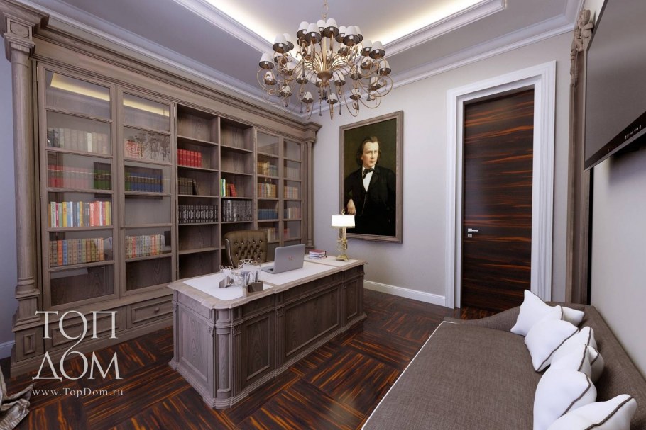 Кабинет в современном классическом стиле
