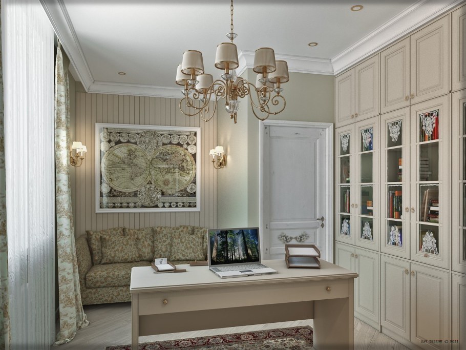 Домашний кабинет в классическом стиле