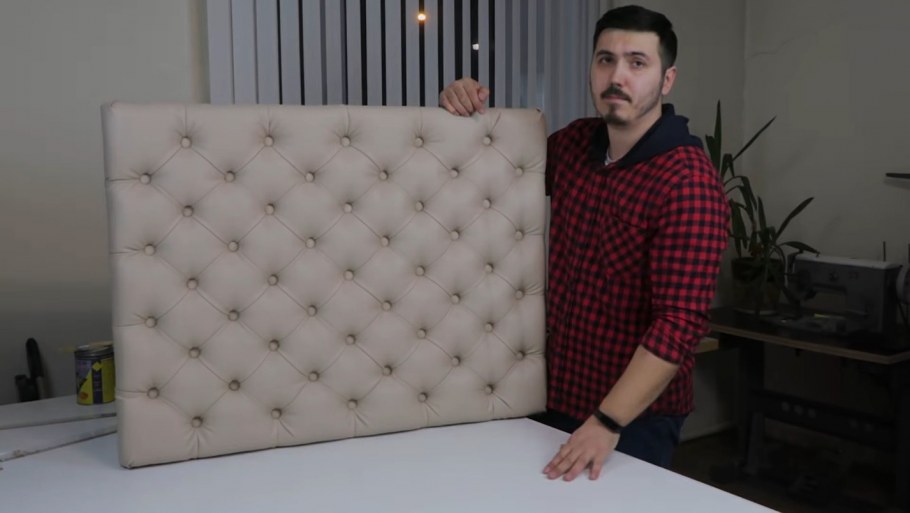 Покрывало с имитацией каретной стяжки своими руками