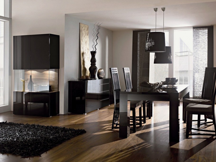 Черная мебель в ванной комнате фото