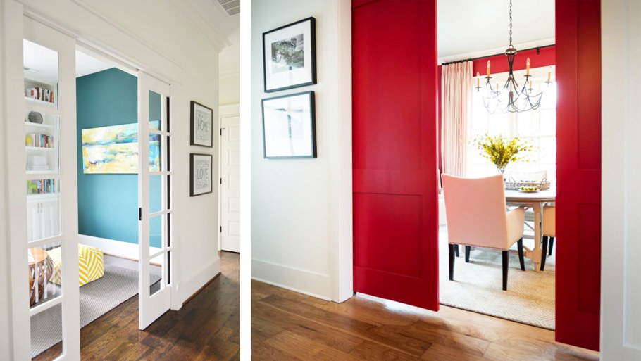 Двери раздвижные двустворчатые межкомнатные в стиле лофт