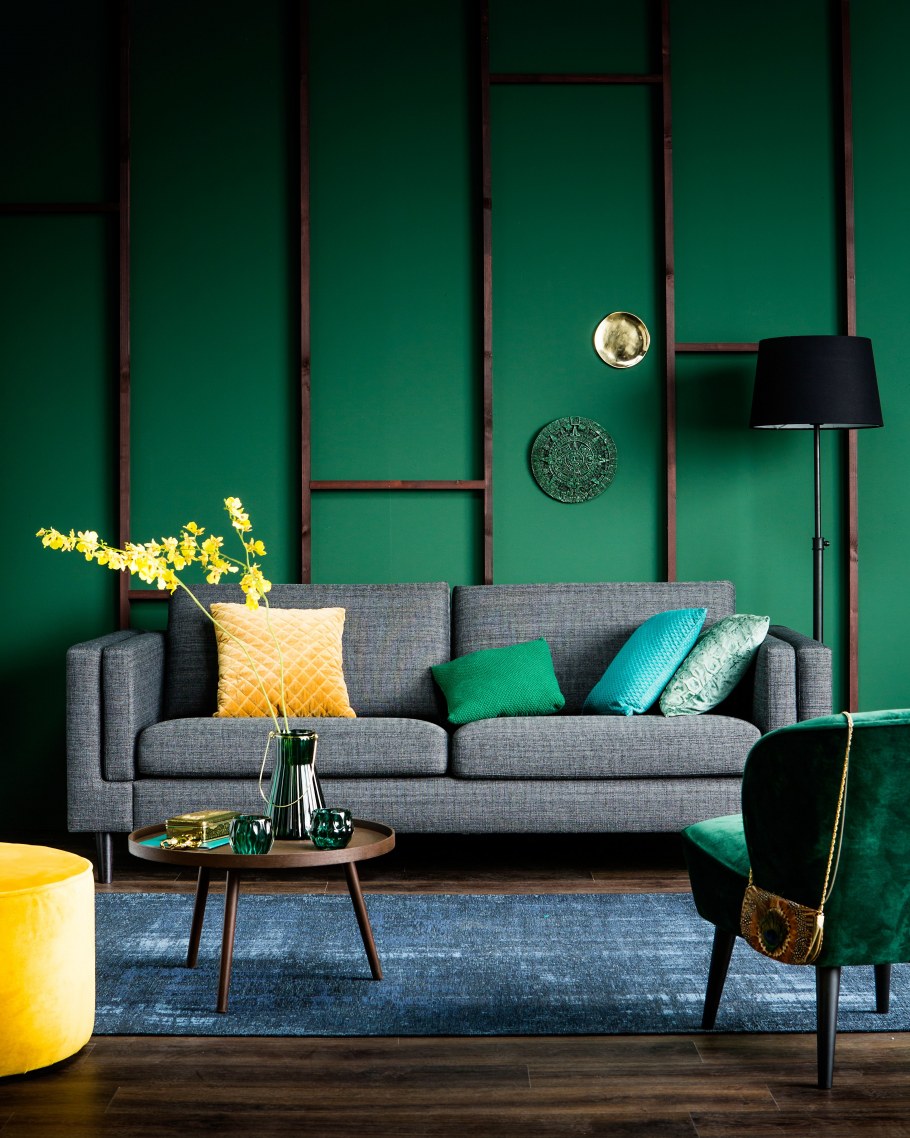 Спальня в тонах морской волны