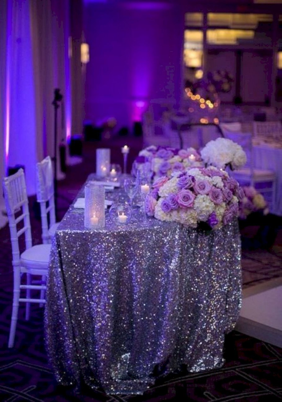 Свадебный декор в фиолетовом цвете