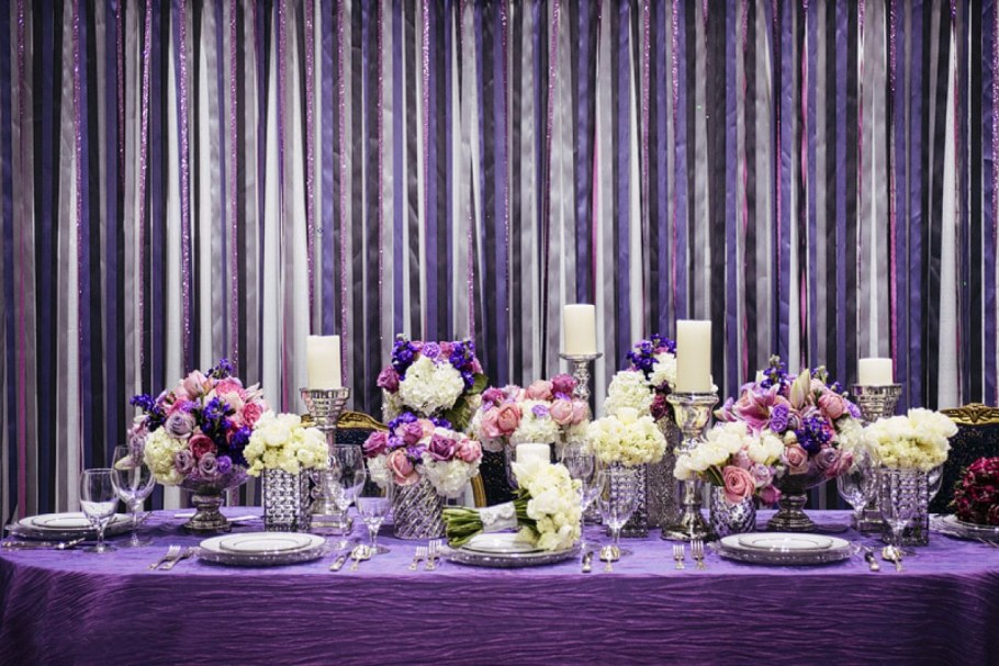 Декор свадьбы в лиловых тонах