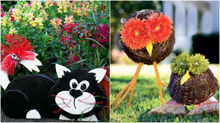 Украсить двор своими руками из подручных средств