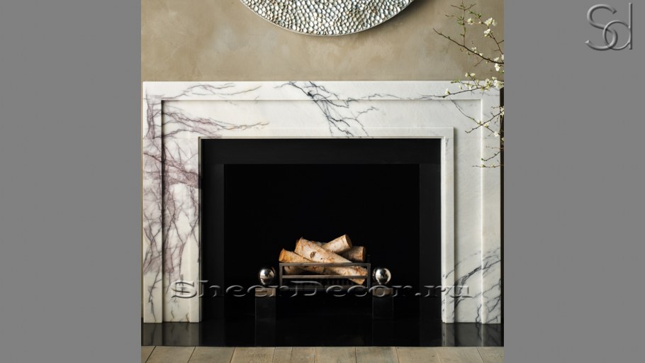 Лилак мрамор камин