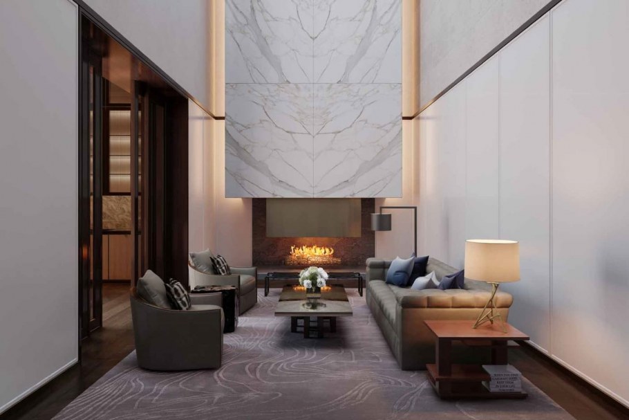 Камин мрамор Минимализм