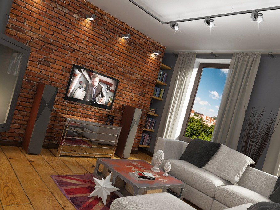 Натяжной потолок лофт