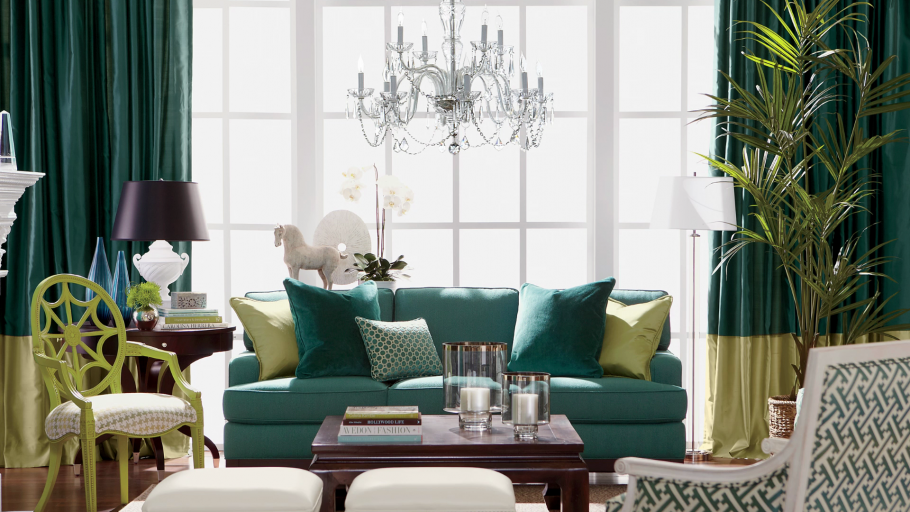 Изумрудный цвет в интерьере