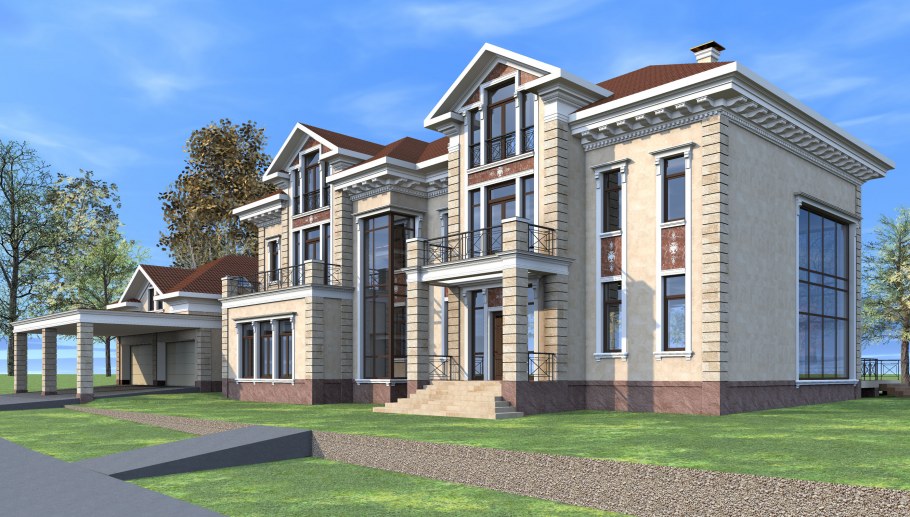 Индивидуальный жилой дом фасад