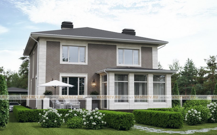 Фасад дома в стиле Неоклассика