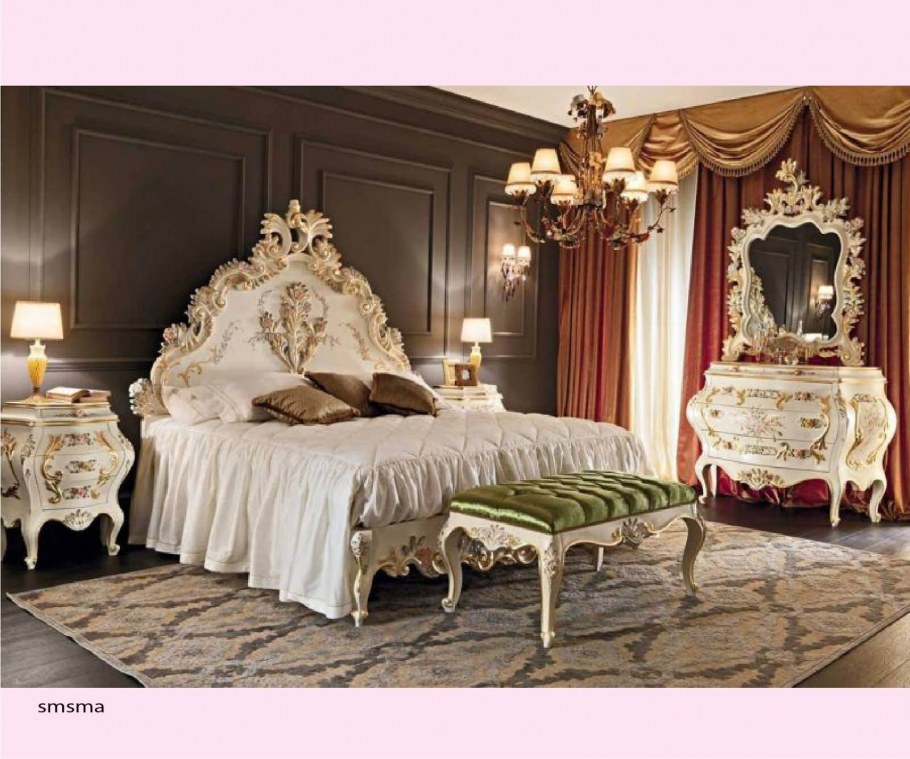 Кровать стиль Барокко, рококо, Ампир