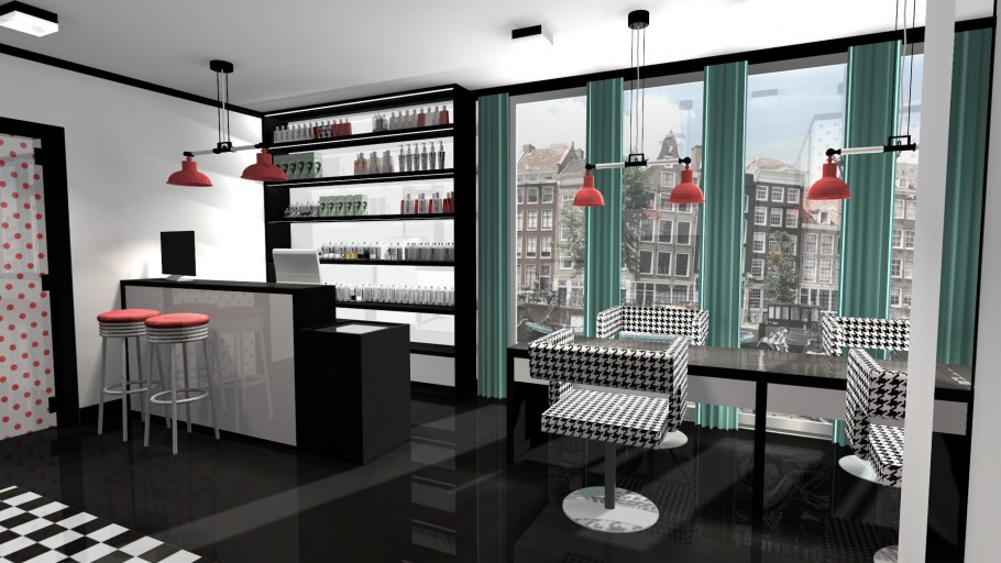 Парикмахерская в розовых тонах