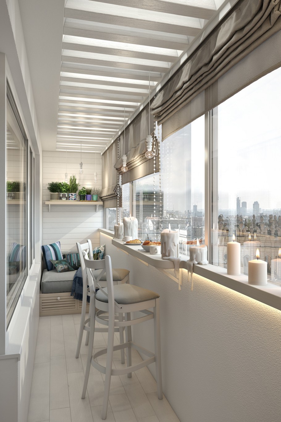 Барный столик на балконе