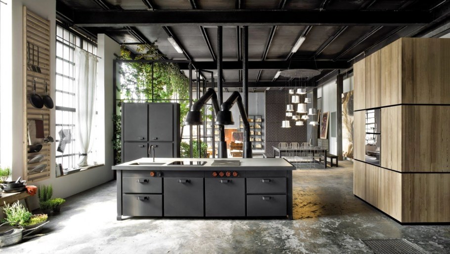 Дерево и металл в интерьере