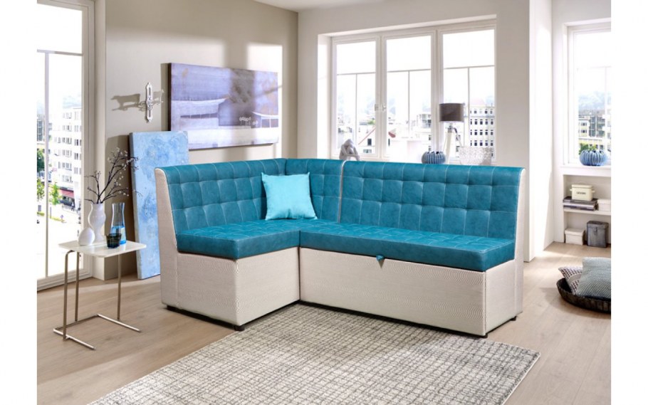 Кухонный диван бирюзовый