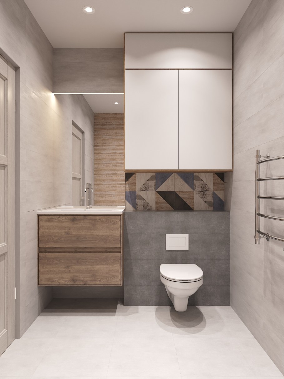 Инсталляция в интерьере туалета