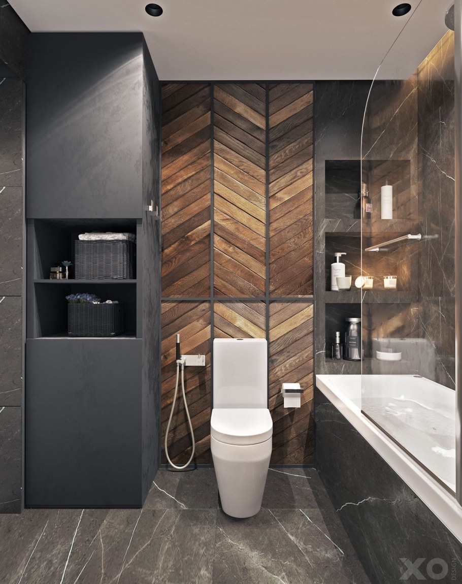 Стильный маленький туалет