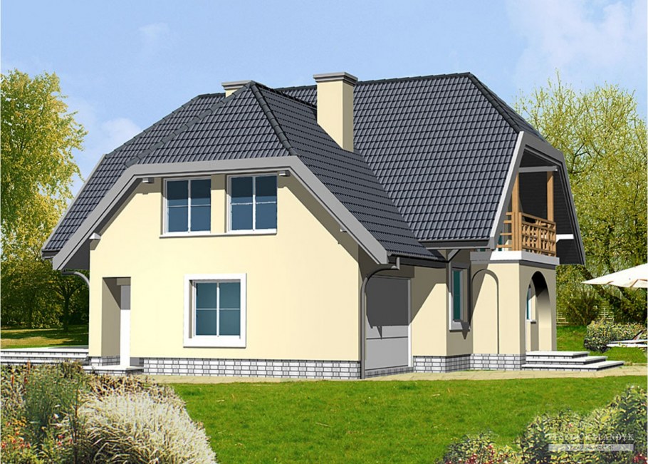 Полувальмовая крыша с мансардой