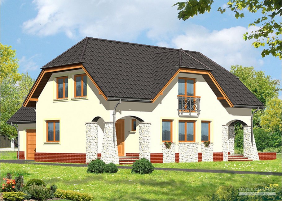 Полувальмовая мансардная крыша