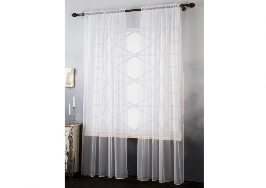 Тюль сетка белая