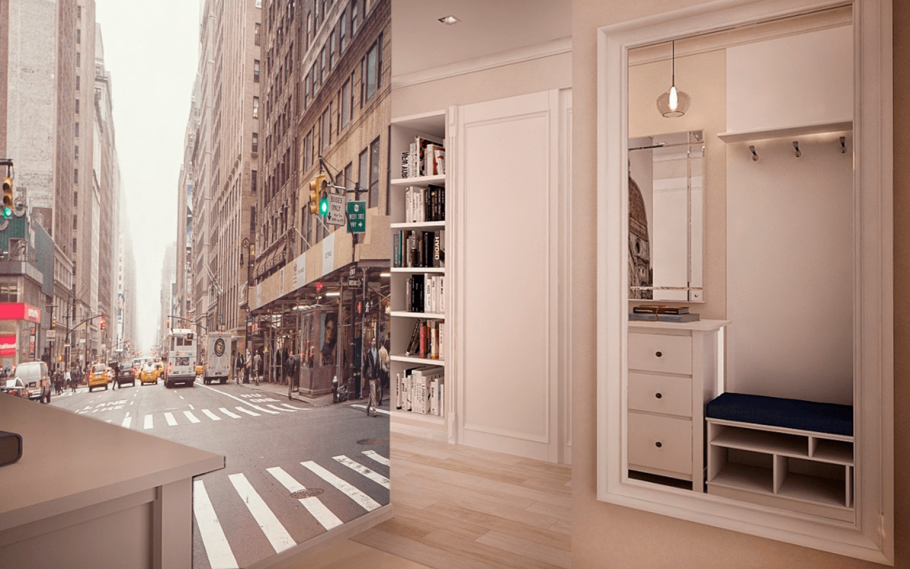 Фрески в интерьере прихожей