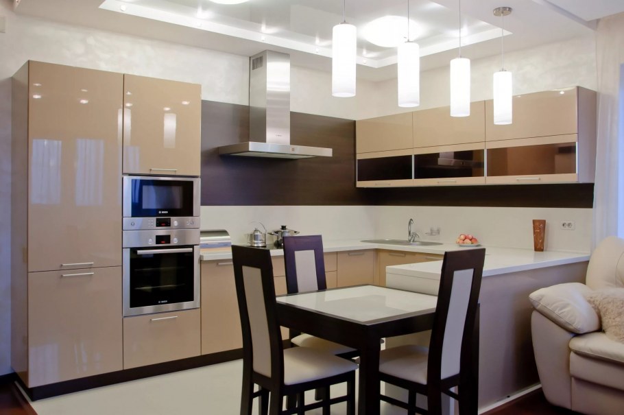 Кухни кофейно молочного цвета