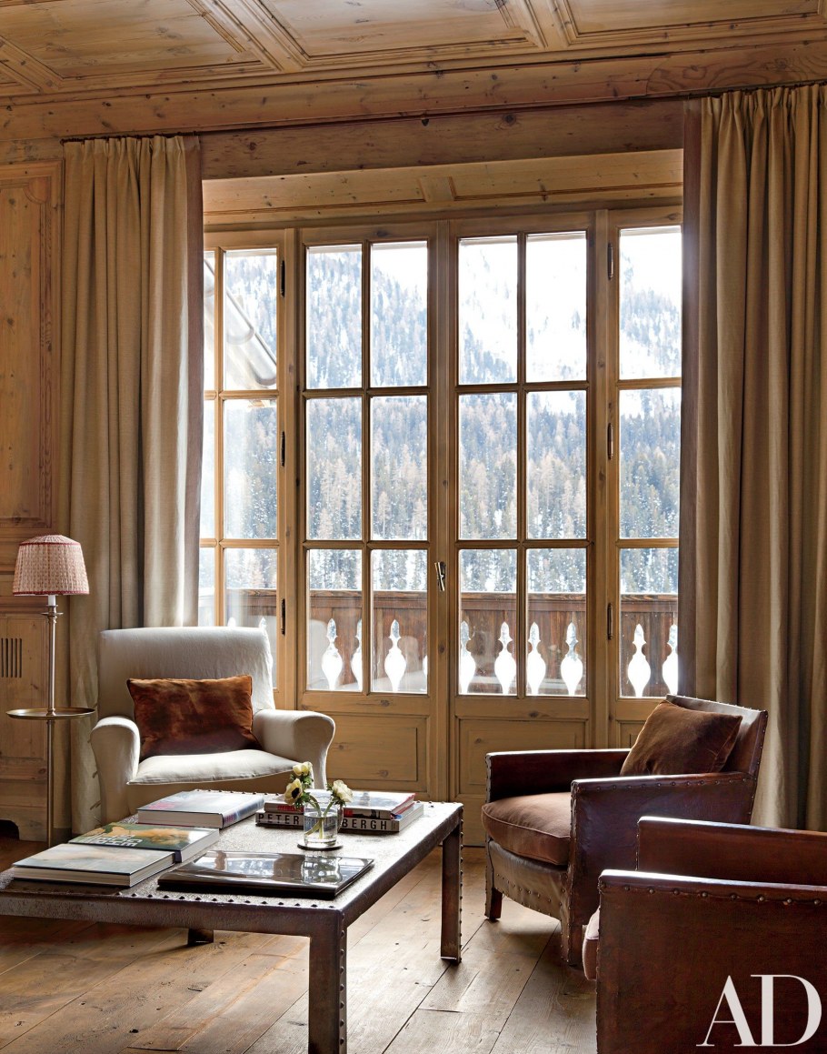 Французские окна в деревянном доме