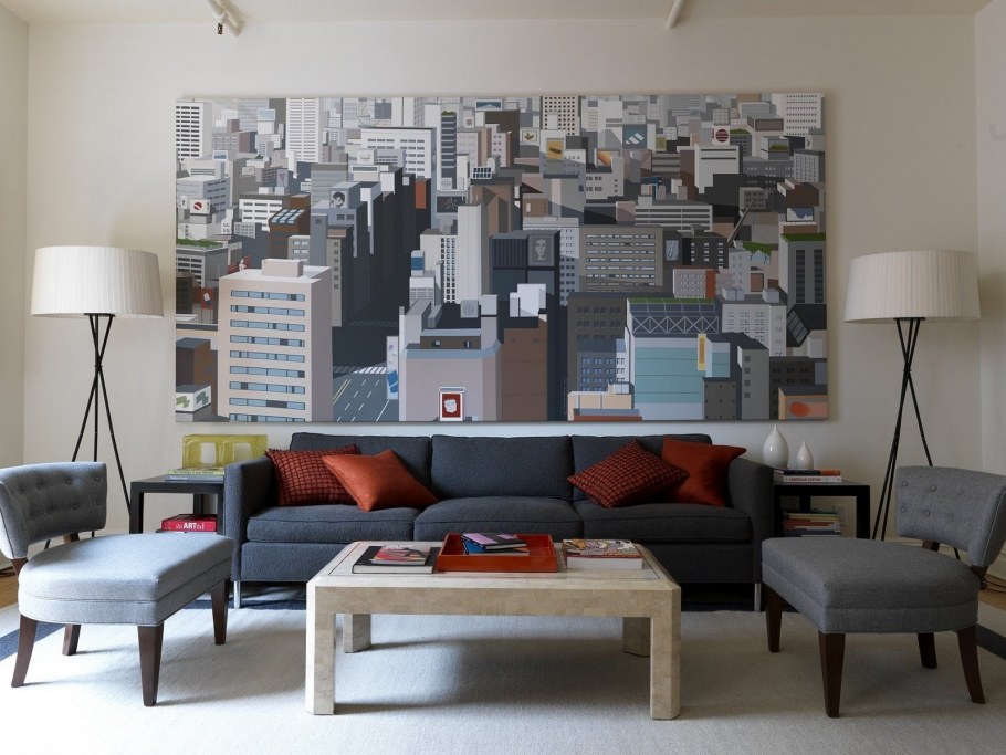 Асимметричная композиция в интерьере