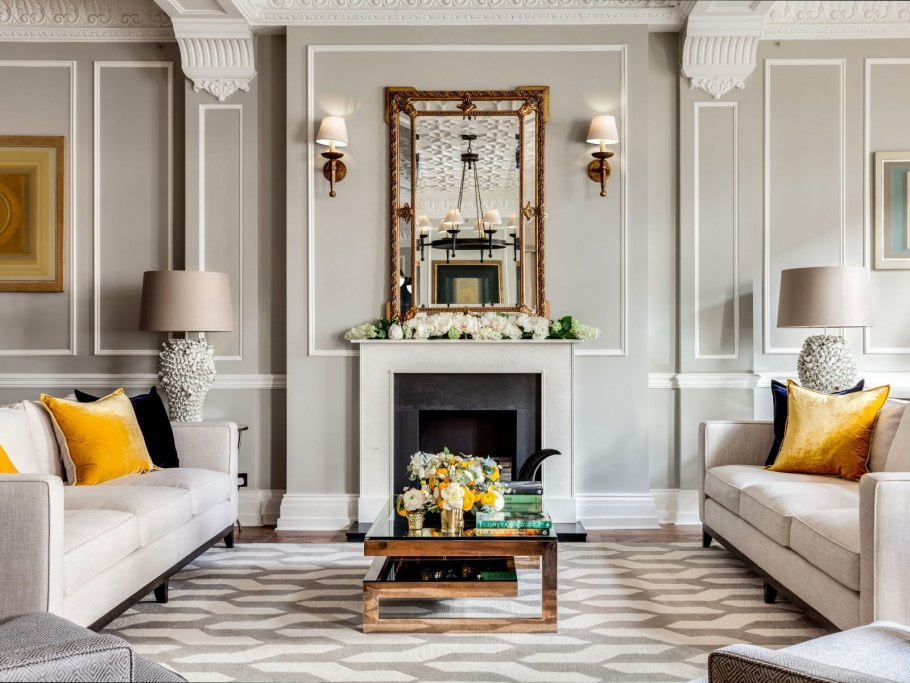 Гостинная камин Неоклассика