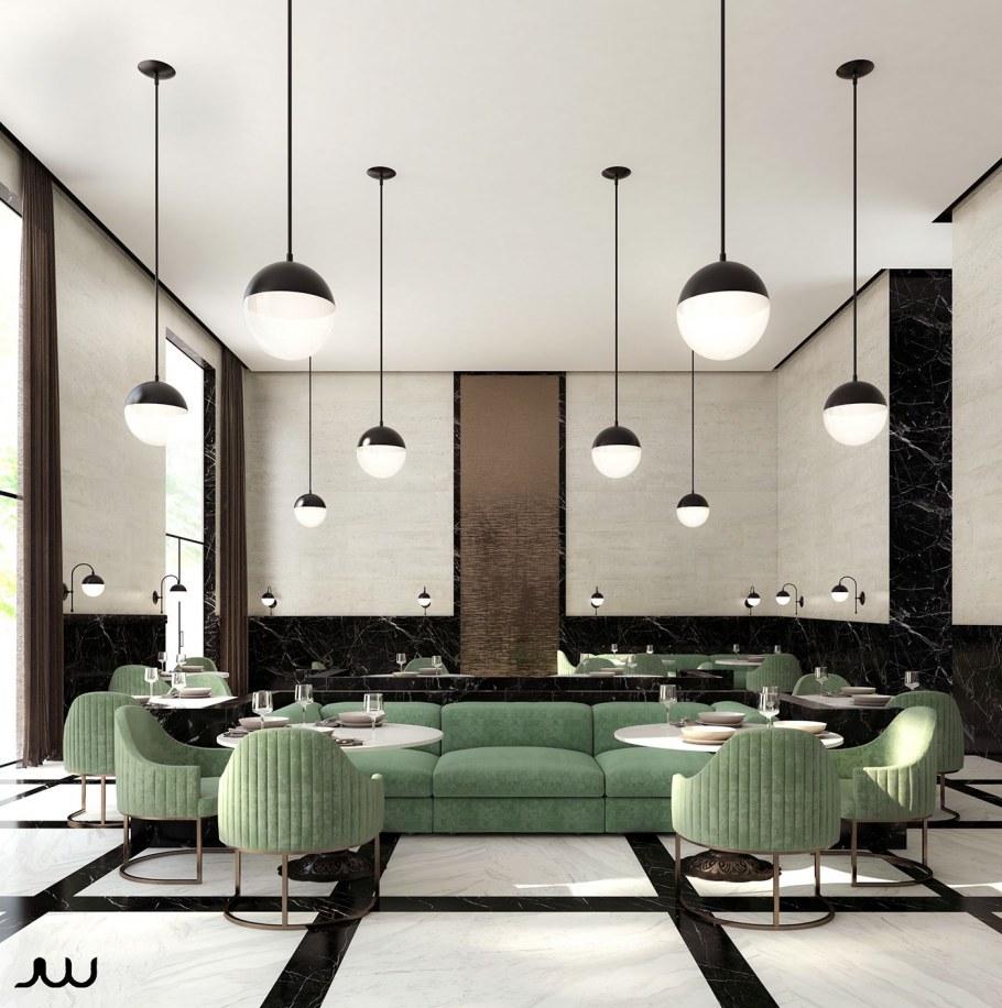 Современный интерьер ресторана