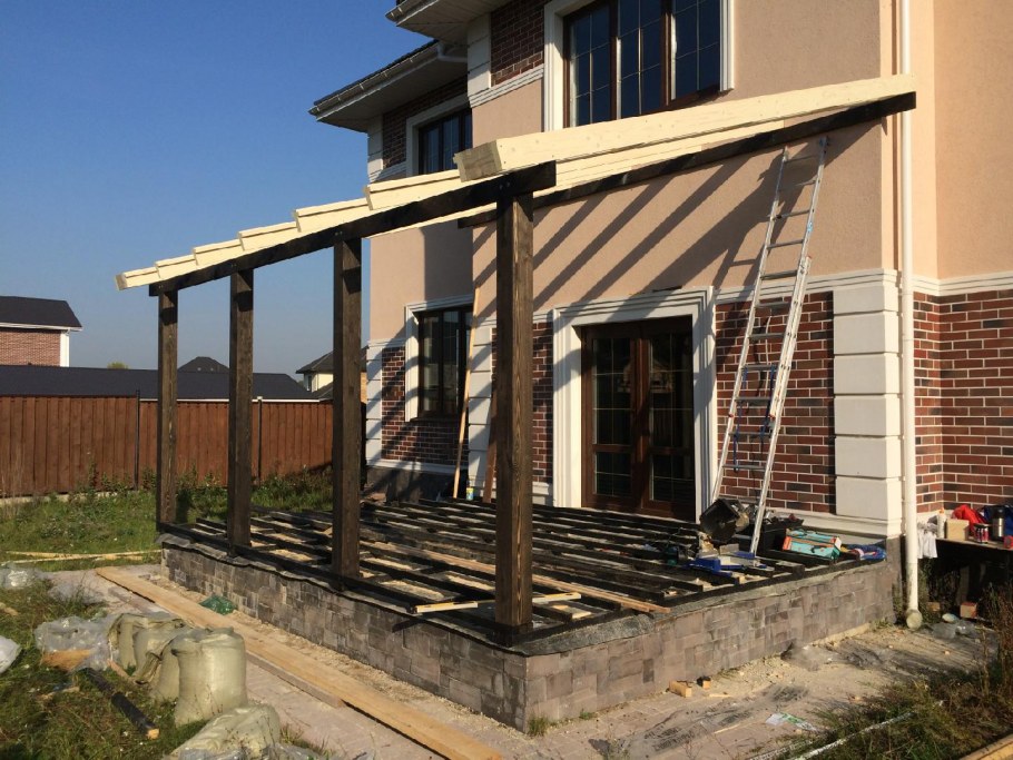 Веранда пристроенная к дому