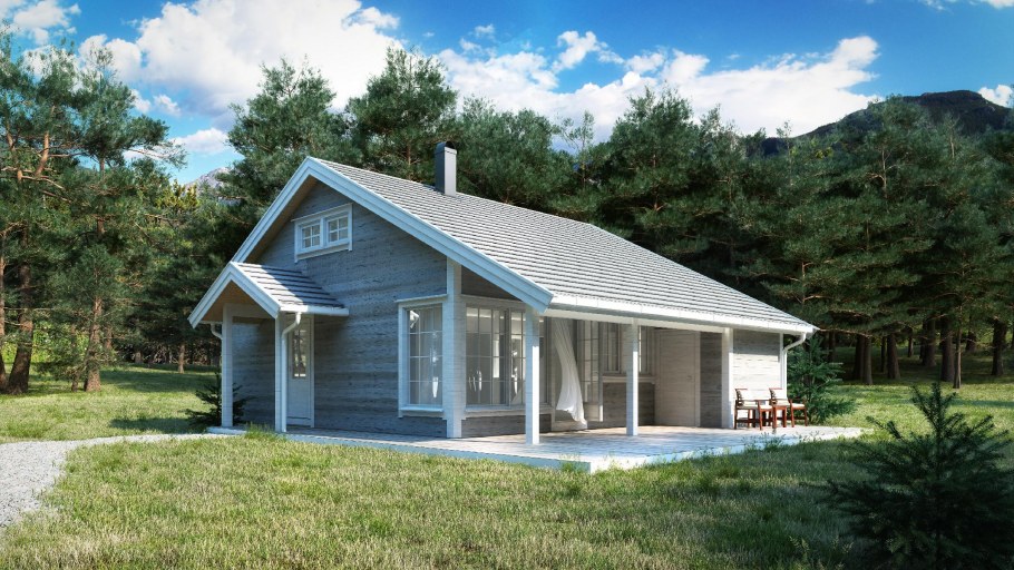 Каркасные дома 1этаж Скандинавия.