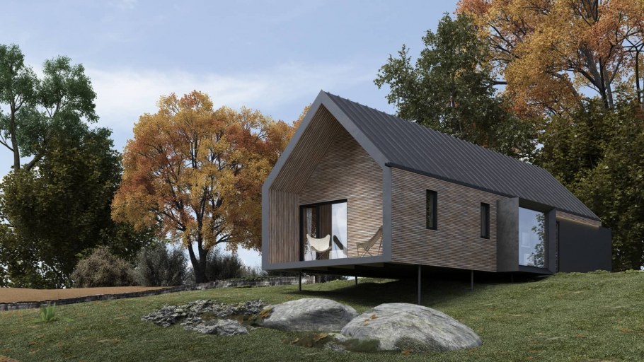 Фасадная штукатурка барнхаус