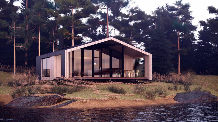 Одноэтажный дом в стиле бархаус