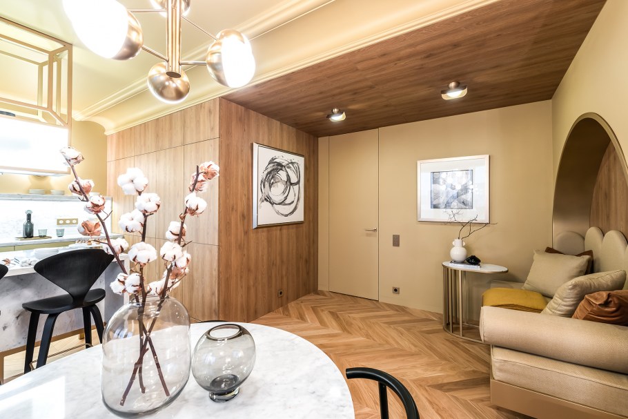 Карамельный интерьер студии