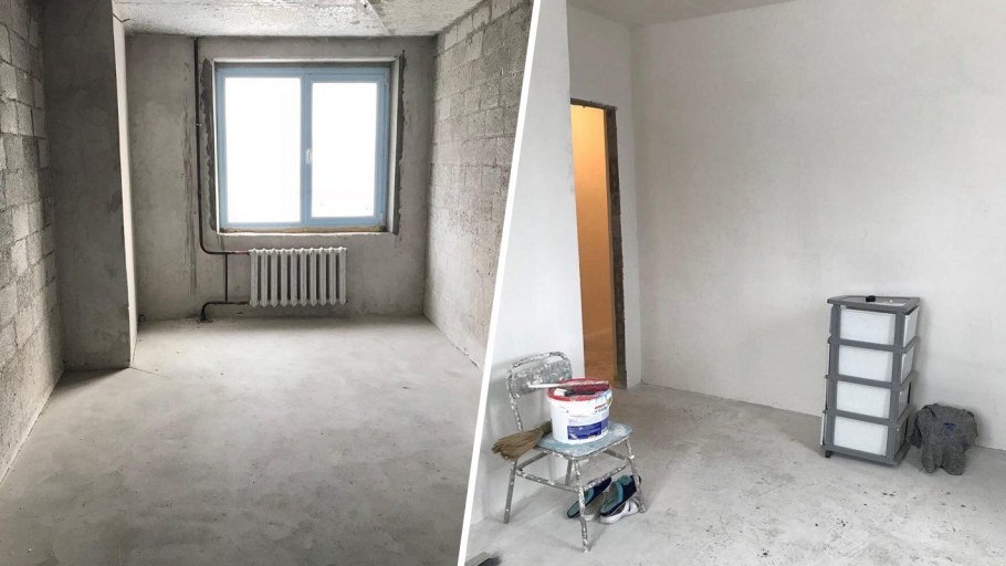 Квартира студия без отделки