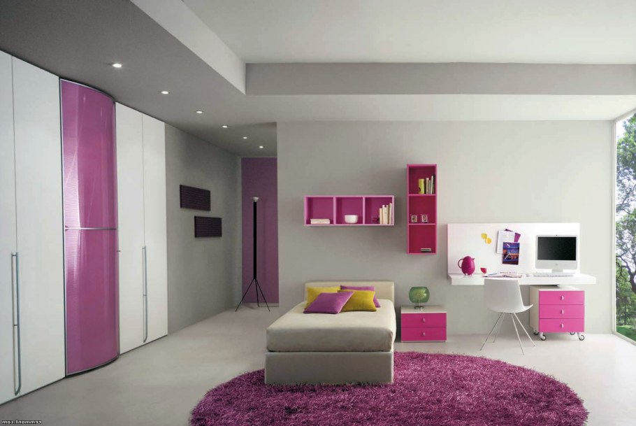 Сиреневая комната для девочки подростка