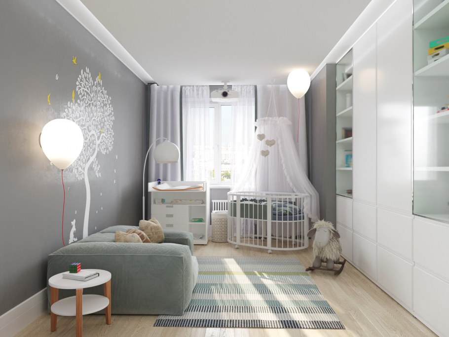 Стеклянные перегородки в маленькой квартире