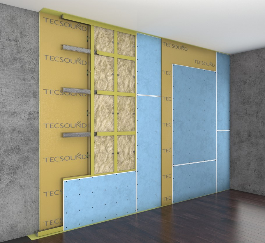 Каркасная система звукоизоляции стен «премиум м1»