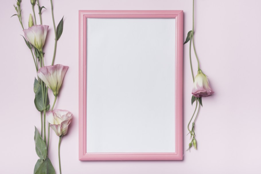 Стильная рамка с цветами