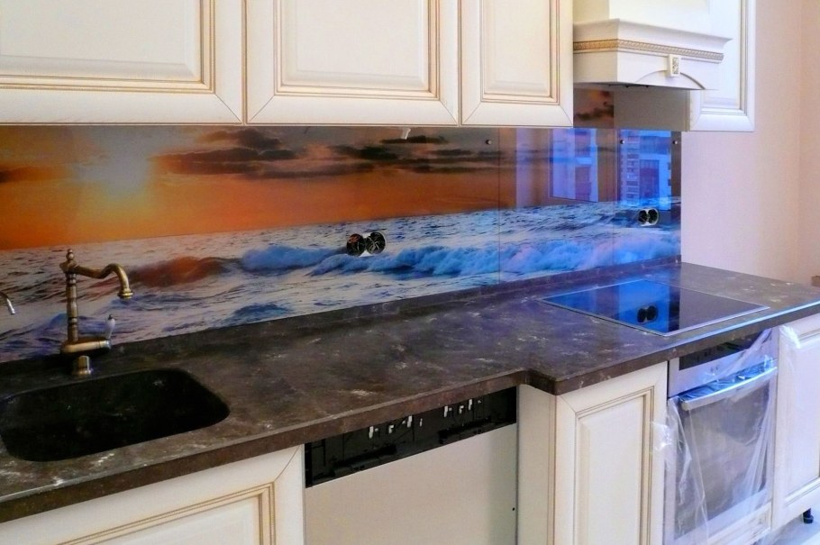 Кухонные фасады мрамор